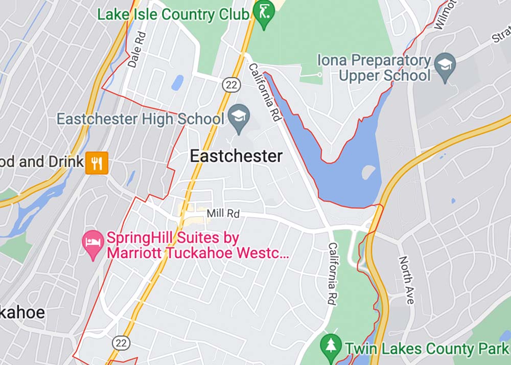 Eastchester NY map